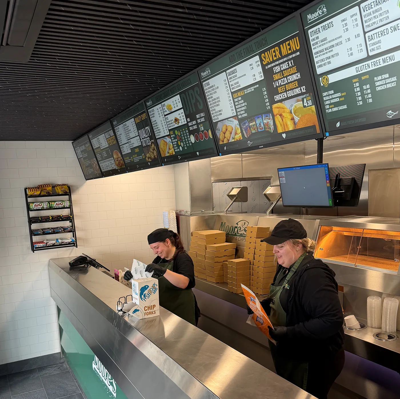 VMAX Halo EPOS terminals installed at Moore's Fish & Chips in Castle Douglas