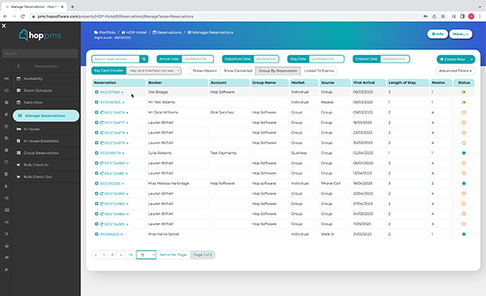 property management system reservations